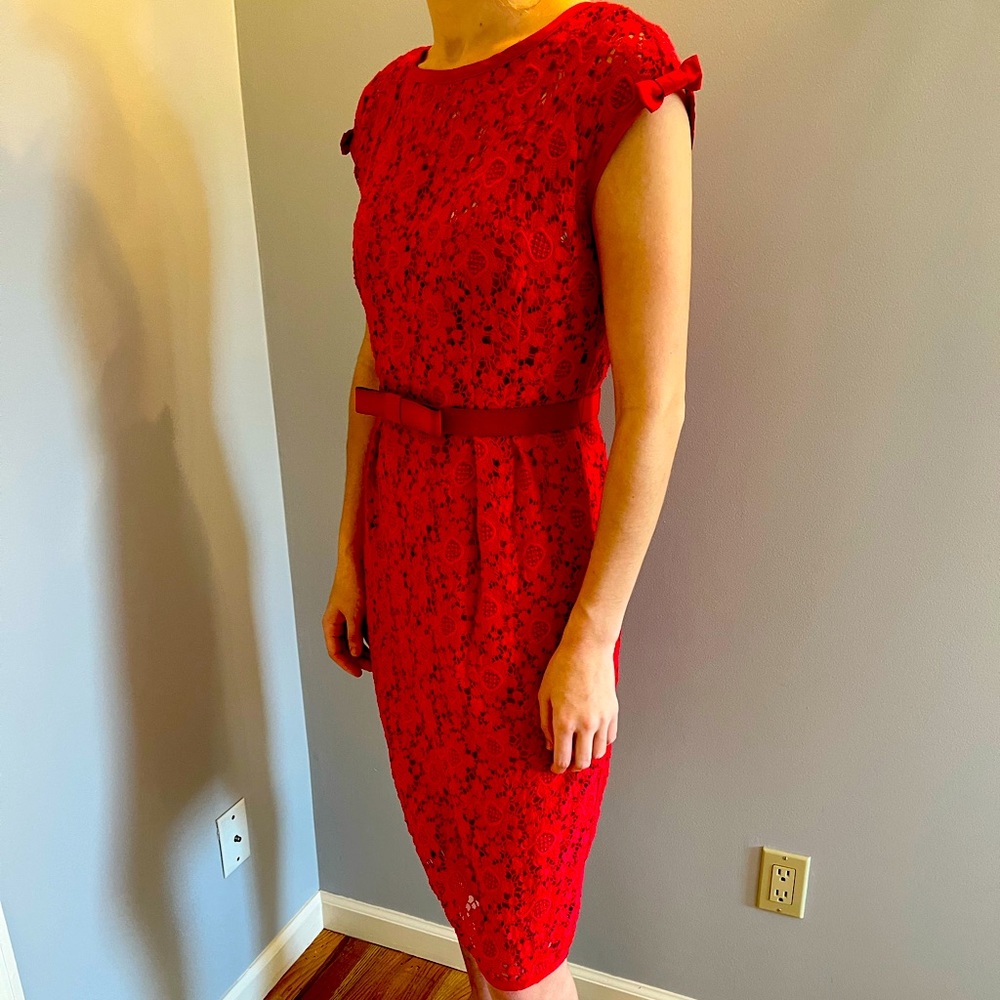 Red Lace Dress Size 4 Kate Spade